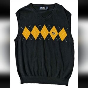 Vintage Missouri University Men's Black Diamond Sweater Vest Size XXL